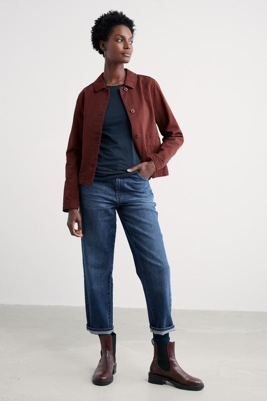 Easel Long Sleeve Top in GOTS-Certified Organic Cotton Jersey