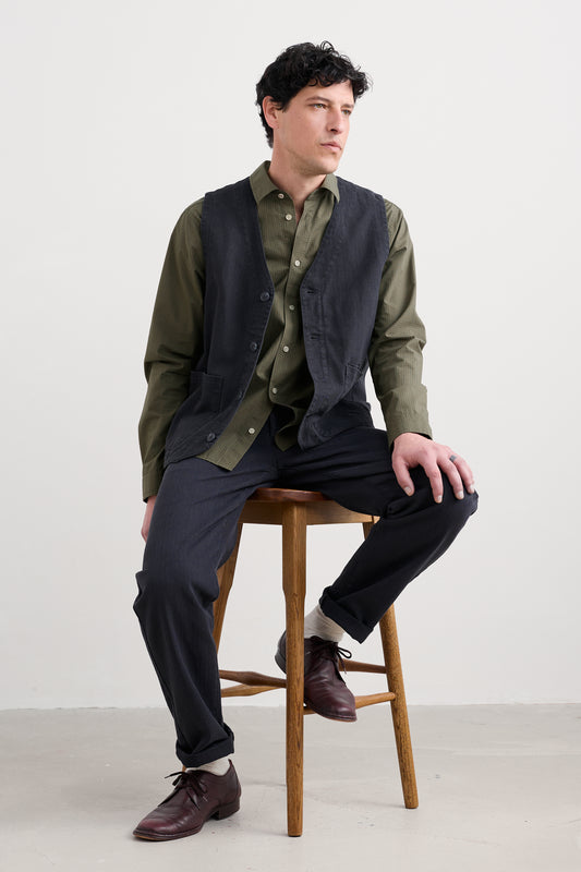 Men's Tollgate Linen Cotton Blend Waistcoat