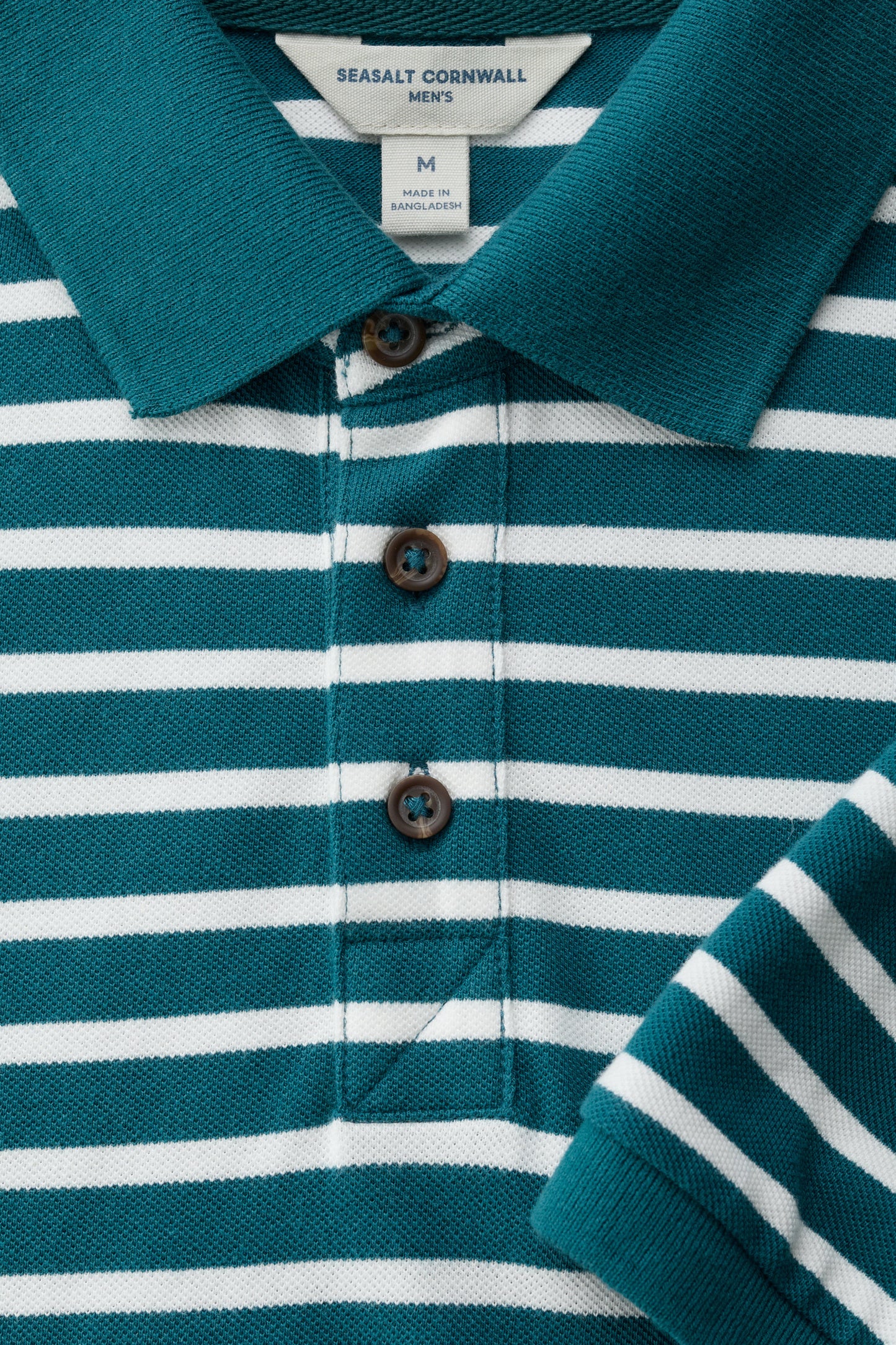 Men's Balefire Striped Polo in Organic Cotton