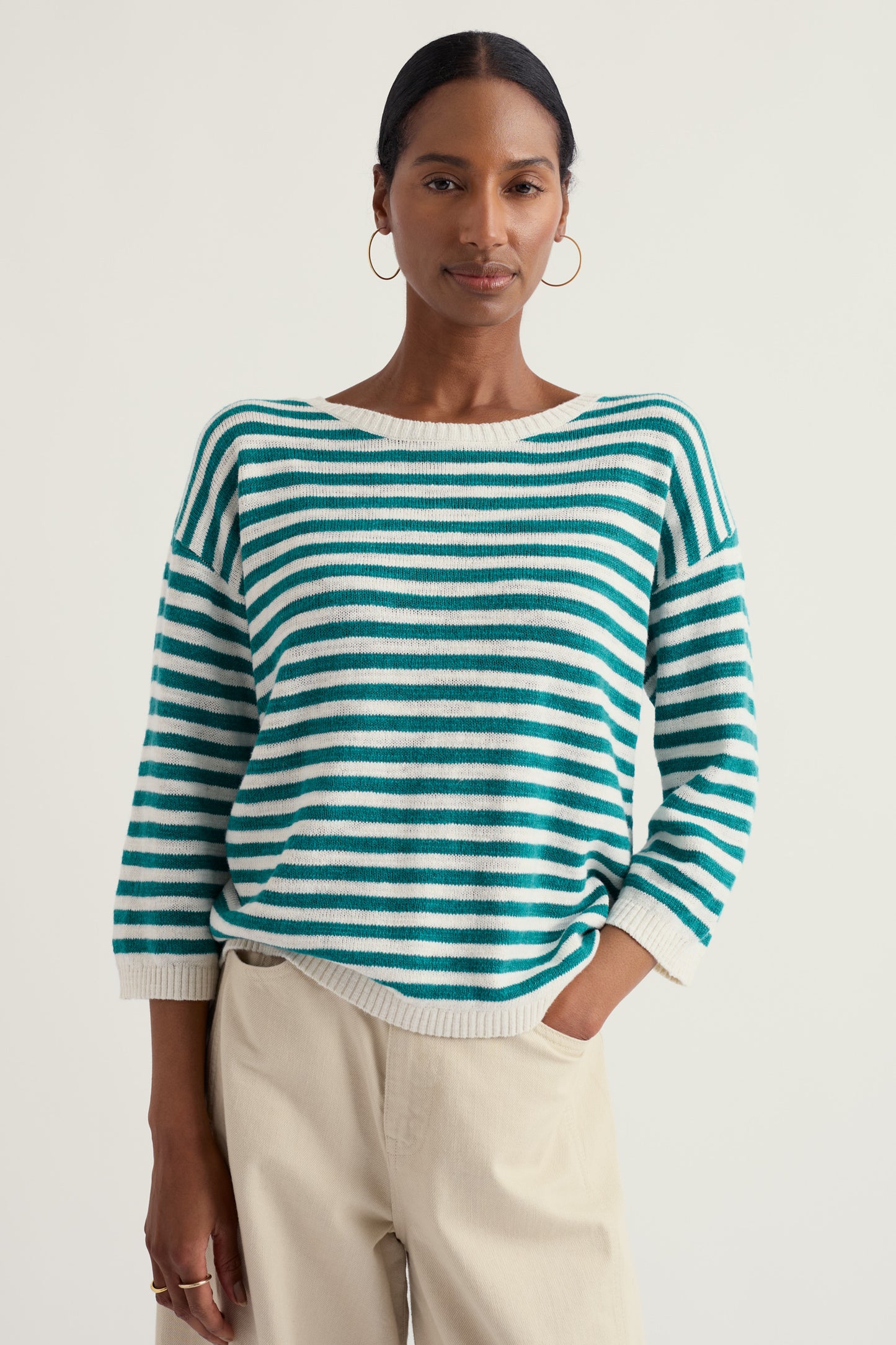 Knavock Striped Jumper Made With Linen & Organic Cotton