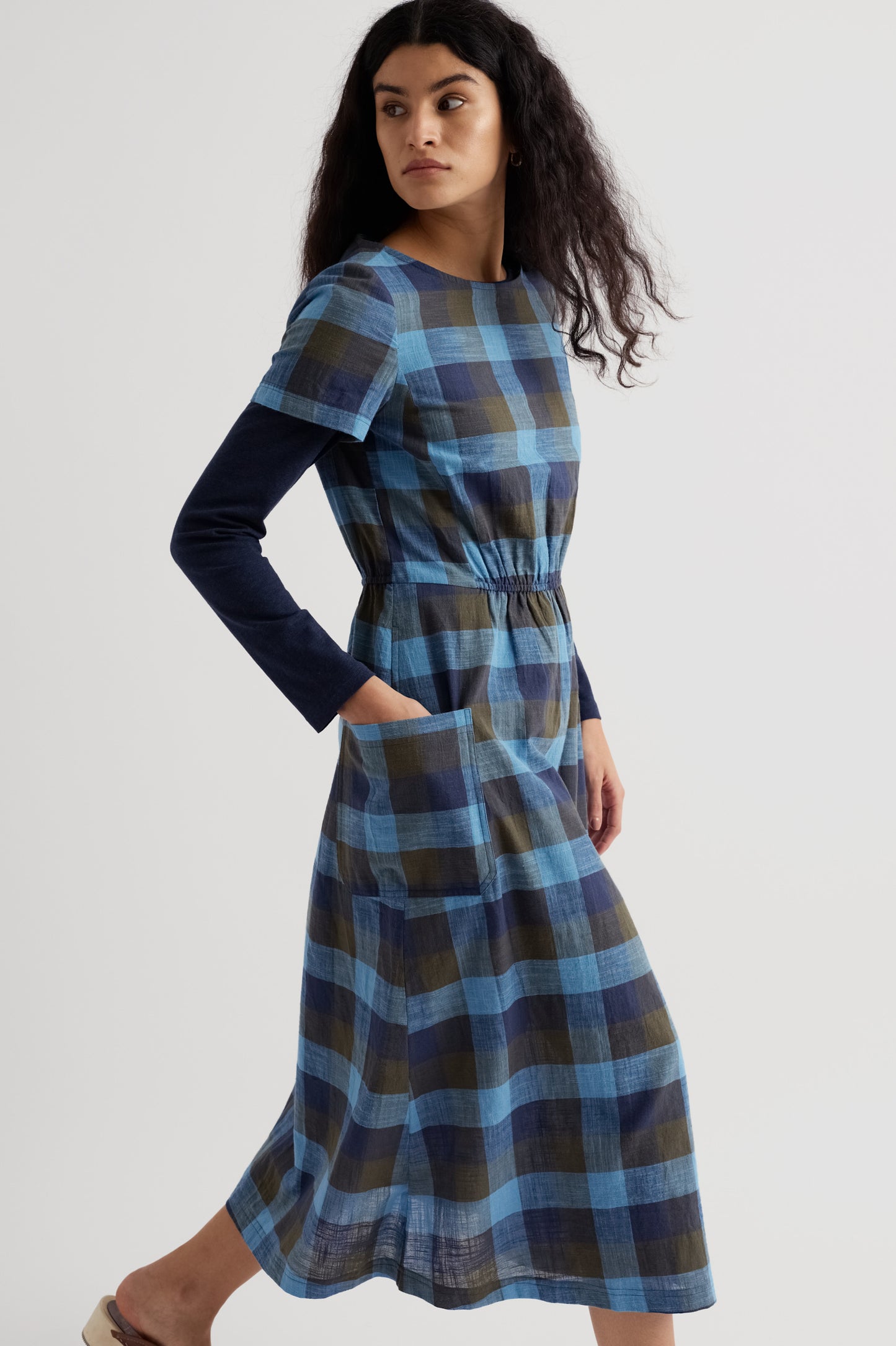 Haneth Waisted Midi Dress